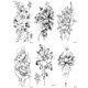 thumbnail image 1 of Etiquetas Engomadas Del Tatuaje 6pcs tatuaje calcomanías desechables flor extraíble tatuajes para adultos (A), 1 of 9