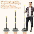 thumbnail image 7 of Large Rake for Leaves, 60 inch Adjustable Handle 25-Tines Metal Collapsible Rake for Gardening, Outside, Yard, 7 of 7