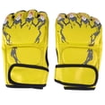 thumbnail image 1 of Guantes de boxeo de piel sintética de medio dedo para entrenamiento y sparring de adultos - Amarillo, 1 of 8