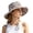White, variant on Womens Sun Hat with Leopard Print,Retro Fringed Edges Packable Cotton Bucket Hat Adjustable Outdoor Peaked Cap