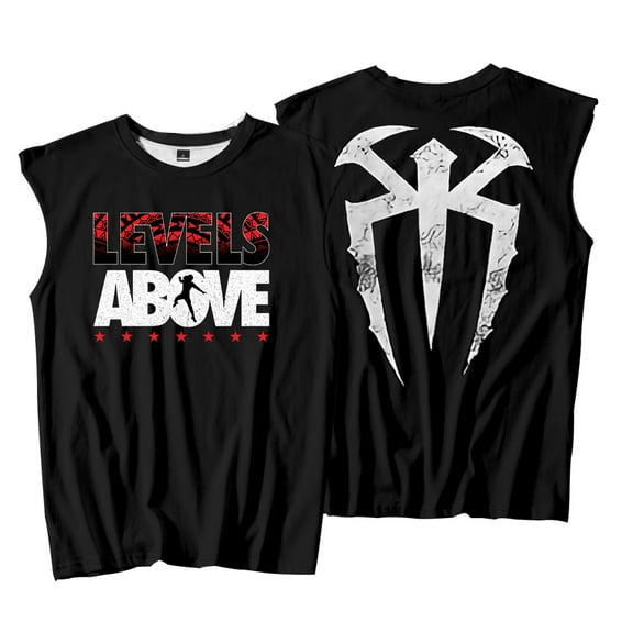 Roman Reigns Levels Above Tank Tops Sleeveless Sport Gym Vest Women Men Trendy Outdoor Sportwear