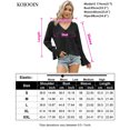 thumbnail image 5 of Women's Deep V Neck Button Front Split Slit Short Bell Sleeve Elegant Blouse Y2k Tops Shirt, 5 of 5