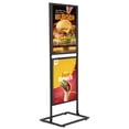 thumbnail image 2 of M&T Displays Black 22x28 Metal Slide-In Poster Stand, 2-Tier Double-Sided Floor Sign Holder Display, 2 of 8