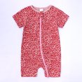 thumbnail image 2 of Odeerbi Clearance Toddler Baby Boys Girls Cute Cartoon Animal Pattern Short Sleeve Double Zipper Romper Jumpsuit, 2 of 9