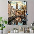 thumbnail image 4 of Dutch Canal House Wall Art Canvas Painting， Suitable for Living Room， Bedroom， Office， Kitchen， and Dining Room Decoration., 4 of 8