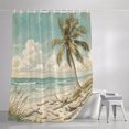 thumbnail image 3 of Vintage Tropical Beach Shower Curtains for Bathroom, Summer Coastal Palm Tree Ocean Waterproof Fabric Shower Curtain, Decorative Bathroom Curtain for Bathtub, 36"x72" , No Hooks Included, 3 of 9