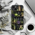 thumbnail image 5 of Witchy Potion Shelf iPhone Case, Gothic Cottagecore Aesthetic Halloween Protective Cover, Green Elixir & Skull Bookshelf Design for iPhone 16 15 14 13 12 11 Pro Max Plus Mini, 5 of 6