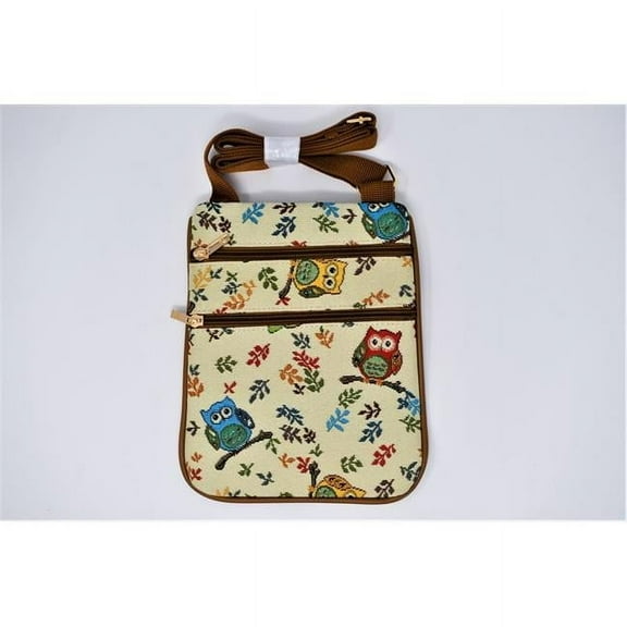 Sinobrite 2728-Owl Tapestry Vertical Body Bag - Owl