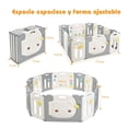 thumbnail image 3 of Costway Parque Plegable para Niños con 14 Paneles Puerta con Cierre de Seguridad y Juguetes Educativos en HDPE y sin BPA 156 x 160 x 64 cm, 3 of 10