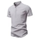 thumbnail image 1 of pstuiky camisetas de hombre, Suéter informal de manga corta con cuello alto y diseño liso cómodo para hombre camisas casuales para hombre xl, 1 of 4