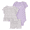 Purple/White Floral, variant on Baby Girl Outfit Set, 3-Piece, Sizes 0/3-24 Months