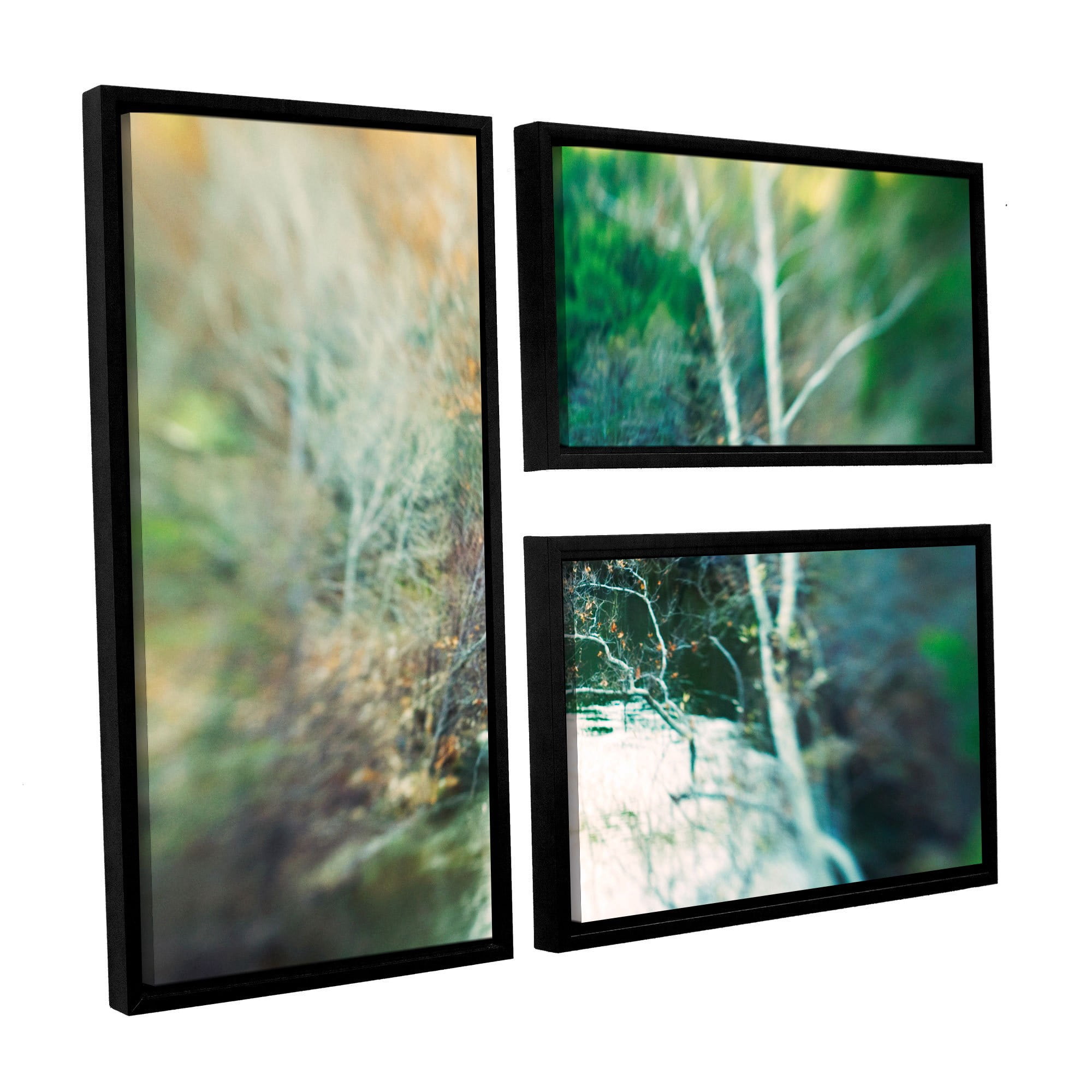 ArtWall Elena Ray "Calm River" 3-Piece Floater-framed Canvas Flag Set