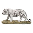 thumbnail image 4 of Prowling Fierce Leucistic Winter White Bengal Tiger Figurine 11.25" L, 4 of 10
