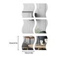 thumbnail image 3 of Decoración del hogar Jadeshay 6 piezas de pegatinas de pared con espejo ondulado 3D autoadhesivas, 3 of 6