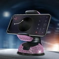 thumbnail image 2 of Bling Car Phone Holder, 360Adjustable Universal Rhinestone Crystal Auto Phone Mount Stand Accessories, Shiny Crystal Rhinestone Phone Stand for Women, 2 of 9