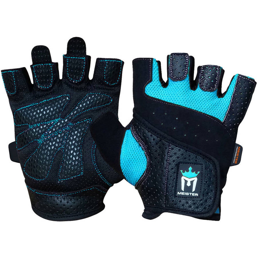 MEISTER WOMEN'S FIT WEIGHT LIFTING GLOVES  Ladies Gym Workout Crossfit TURQUOISE