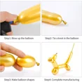 thumbnail image 2 of 50/100pcs 260 Balloons Long Modelling Balloons for Kids Birthday Decoration, 100% Biodegradable Latex Balloons, Safe and Non-Toxic, Perfect for Party Decorations, Arts and Crafts, 2 of 7