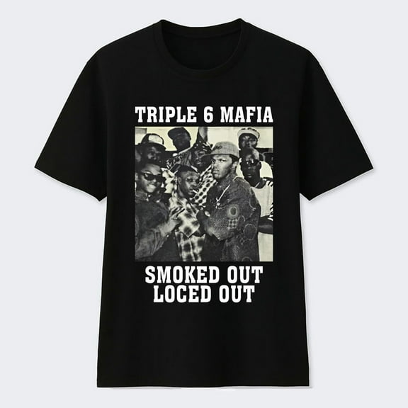 Hot Three 6 Mafia Smoked Out Loced Out Album New Black S-345XL T-Shirt
