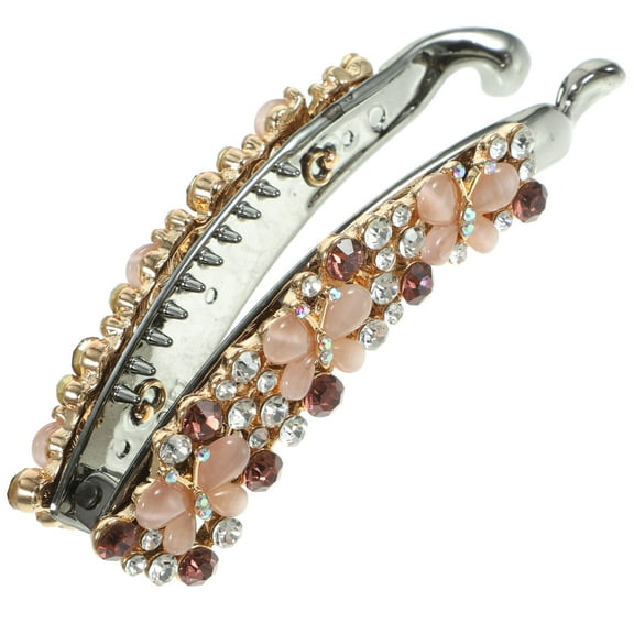 LULULION 1Pcs Banana Barrettes for Women with Multi Sparkly Hair Holding Tool