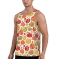 thumbnail image 2 of Gukieu Cute Colorful Pumpkins Print Men's Quick Dry Fitness Vest, Round Neck Sleeveless Fitness Bodybuilding Top-Medium, 2 of 7