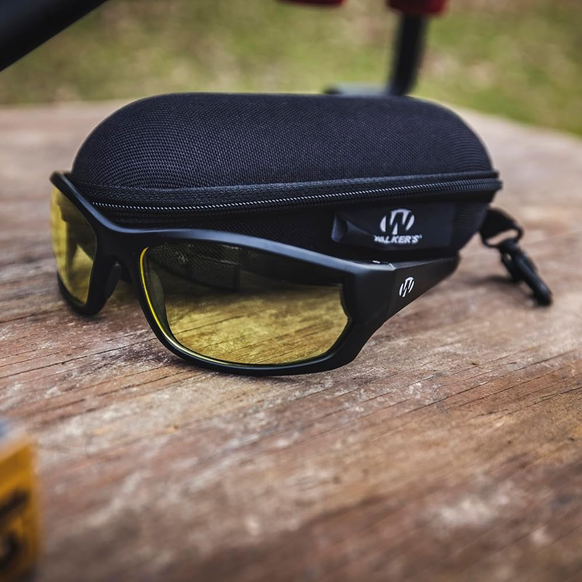 Walker's Forge Full Frame Shooting Glasses w/Case - Amber