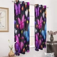 thumbnail image 3 of Dreamy Purple Butterfly Pattern (19)-1 Study Room Living Kitchen Bedroom For Blackout Curtain Printed 2 Panels, 3 of 6