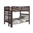 thumbnail image 4 of Bedz King Bunk Beds Full over Full Mission Style with End Ladder, Dark Cherry, 4 of 9