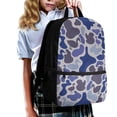 thumbnail image 3 of Binienty Blue Purple Duck Camo Kids Backpack for 4th Grade Elementary School 17 Inch Large Capacity Bookbag with Customizable Shoulder Straps Front Storage Pocket Students Travel, 3 of 6