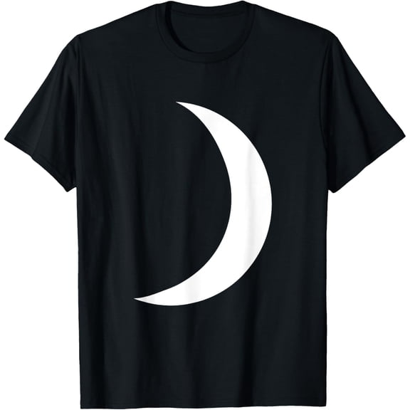 t-shirt Cool Big White Crescent Moon Astronomy T-Shirt mens，black，women，funny，journey，Crew Neck, Short Sleeve,custom clothing patterns.gift