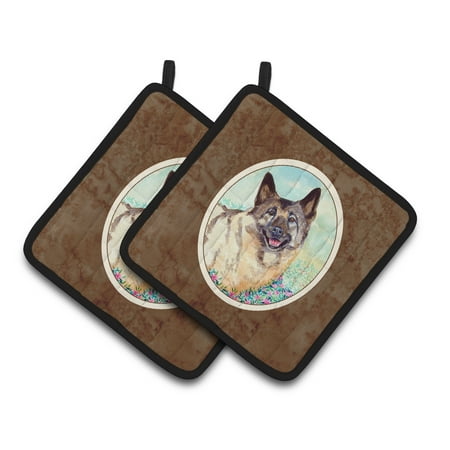 

Carolines Treasures 7231PTHD Norwegian Elkhound Pair of Pot Holders 7.5HX7.5W multicolor