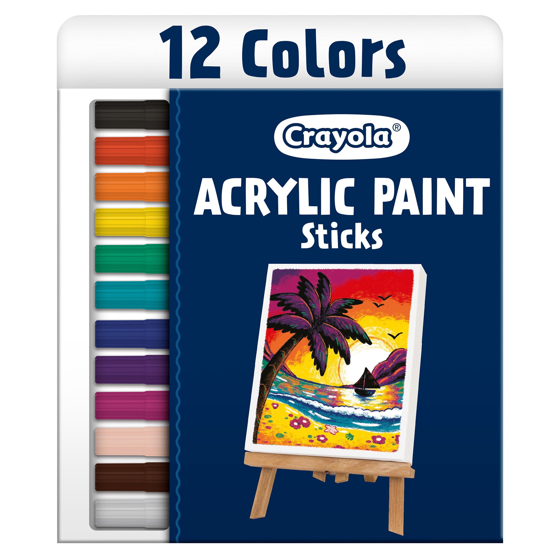Crayola Acrylic Paint Doodle Sticks, 12 Per Pack, 2 Packs
