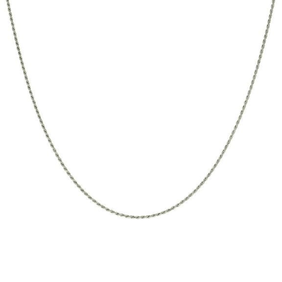 Auriga 0.5mm Solid Rope Chain Necklace 24" in 925 Sterling Silver