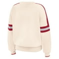 thumbnail image 3 of Women's WEAR by Erin Andrews  Cream Alabama Crimson Tide Chenille Woven Patch Stripe Pullover Sweater, 3 of 4