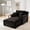 Black, variant on Tmsan 65.4" Chaise Lounge Chair Indoor, Corduroy Oversized Boneless Chairs Sofa Bed with 3 Pillows, Deep Seat Comfy Upholstered Reading for Living Room,Office, Bedroom, Apartment, Pink
