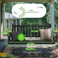 thumbnail image 3 of VEIKOUS 5FT Outdoor Hanging Porch Swing Bench with Chains for Garden and Backyard, Black, 3 of 10
