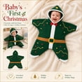 thumbnail image 4 of ZHANGDER Baby Starfish Onesie, Christmas Holiday Romper Cute Santa Graphic Fleece Jumpsuit Soft, 4 of 9