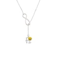 thumbnail image 2 of Delight Jewelry Silvertone Love with Tennis Ball Silver tone Elegant Infinity Lariat Necklace, 2 of 4