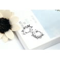 thumbnail image 2 of OIDEA Stainless Steel Spiked Huggie Hoop Piercing Earrings Rivet Ear Studs-Silver, 2 of 4