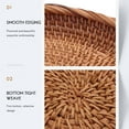 thumbnail image 4 of 2 Pack Rattan Woven Storage Basket,Bread Basket Display Basket Fruit Candy Cake Tray,for Keys,Wallet,Cell Phone(7.5Inch), 4 of 8