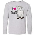 thumbnail image 3 of Inktastic I Love Goats- Cute Goat Long Sleeve Youth T-Shirt, 3 of 5