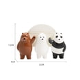 thumbnail image 3 of MINISO We Bare Bears Cartoon Plastic Toothbrush Holde, Wall Mirror Mounted Bathroom Toothbrush Organizer, 3 of 5