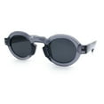 thumbnail image 5 of Retro Nerdy Hipster Round Thick Horn Rim Plastic Keyhole Sunglasses Slate - Black, 5 of 8
