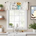 thumbnail image 2 of Valance Curtains for Windows Love Sunflower Kitchen Curtians Window Treatment Butterfly Floral Retro Topper Curtain Rod Pocket Valances for Kitchen Bathroom Living Room 54x18in, 2 of 9