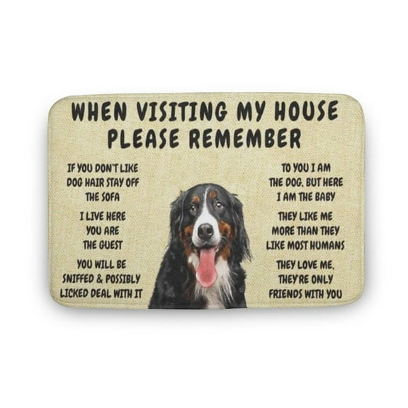 Pet Rugs Dog Cat Decorative Mat, Welcome Indoor Door Mat, With Pet Design Doormat Funny Outdoor Mat Dog Mom Gift, Welcome Doormat,Home Decor,Front Back Door Mat,Coral Velvet Rug 17”x30”