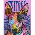 thumbnail image 2 of Dean Russo Collection 26x32 White Modern Wood Framed Museum Art Print Titled - Bull Terrier Luv, 2 of 4