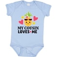 thumbnail image 3 of Inktastic My Cousin Loves Me Pineapple Girls Baby Bodysuit, 3 of 5