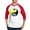 Red/White, variant on CafePress - 8 Ball 9 Ball Yin Yang Baseball Jersey - Cotton Baseball Jersey, 3/4 Raglan Sleeve Shirt