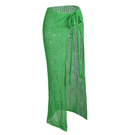 ZToonmas Women's Floral Sequin Wrap Beach Skirt Tie Side High-Slit Cover-up Sarong Sparkly Bikini Swimwear Mini Skirt