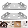 thumbnail image 1 of CRAFTHROU 10Pcs Stainless Steel Corner Connector for Shelves Support, 1 of 8