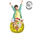 thumbnail image 3 of Abstract Storage Toy Bag Chair, Flowers Inspired Modern Elements Pattern on Summer Tone Background, Stuffed Animal Organizer Washable Bag, Large Size, Yellow and Olive Green, by Ambesonne, 3 of 3